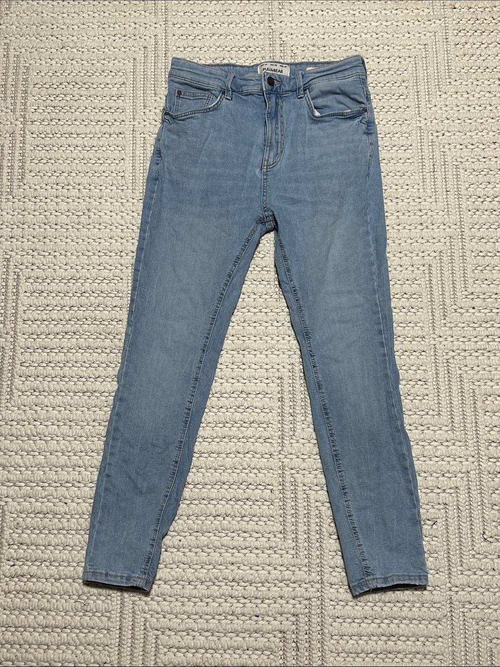 Pull&Bear Light Wash High-Rise Skinny Jeans